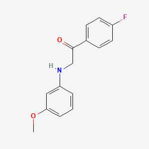 molecular formula C15H14FNO2 B7848694 1-(4-Fluorophenyl)-2-[(3-methoxyphenyl)amino]ethan-1-one 