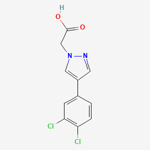 molecular formula C11H8Cl2N2O2 B7848727 2-(4-(3,4-Dichlorophenyl)-1H-pyrazol-1-yl)acetic acid 