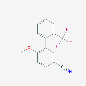molecular formula C15H10F3NO B7848731 6-Methoxy-2'-(trifluoromethyl)-[1,1'-biphenyl]-3-carbonitrile 