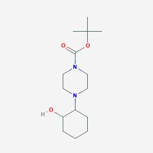 molecular formula C15H28N2O3 B7848735 4-(2-Hydroxy-cyclohexyl)-piperazine-1-carboxylic acid tert-butyl ester 