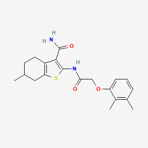 molecular formula C20H24N2O3S B7848740 2-[[2-(2,3-Dimethylphenoxy)acetyl]amino]-6-methyl-4,5,6,7-tetrahydro-1-benzothiophene-3-carboxamide 