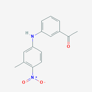 molecular formula C15H14N2O3 B7848748 1-[3-(3-Methyl-4-nitroanilino)phenyl]ethanone 