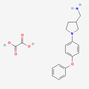[1-(4-Phenoxyphenyl)pyrrolidin-3-yl]methanamine; oxalic acid