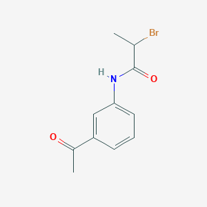 molecular formula C11H12BrNO2 B7848819 N-(3-acetylphenyl)-2-bromopropionamide 
