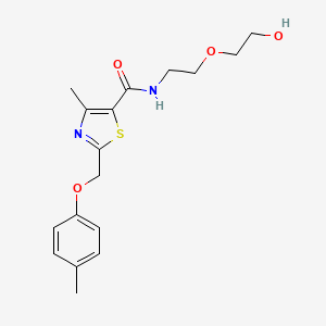 molecular formula C17H22N2O4S B7848836 N-[2-(2-hydroxyethoxy)ethyl]-4-methyl-2-[(4-methylphenoxy)methyl]-1,3-thiazole-5-carboxamide 