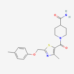 molecular formula C19H23N3O3S B7848842 1-({4-Methyl-2-[(4-methylphenoxy)methyl]-1,3-thiazol-5-yl}carbonyl)piperidine-4-carboxamide 