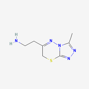 molecular formula C7H11N5S B7848849 2-(3-Methyl-7H-[1,2,4]triazolo[3,4-b][1,3,4]thiadiazin-6-yl)ethan-1-amine 