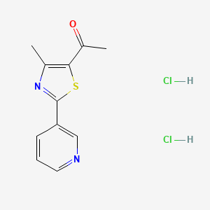 molecular formula C11H12Cl2N2OS B7848862 1-(4-Methyl-2-pyridin-3-yl-1,3-thiazol-5-yl)ethanone;dihydrochloride 