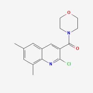 molecular formula C16H17ClN2O2 B7848917 2-Chloro-6,8-dimethyl-3-(morpholine-4-carbonyl)quinoline 