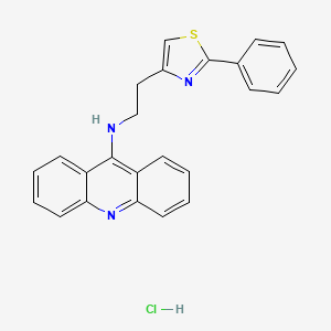 molecular formula C24H20ClN3S B7848919 N-[2-(2-phenyl-1,3-thiazol-4-yl)ethyl]acridin-9-amine;hydrochloride 