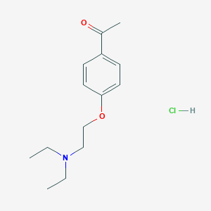 molecular formula C14H22ClNO2 B7849051 1-{4-[2-(Diethylamino)ethoxy]phenyl}ethan-1-one hydrochloride 