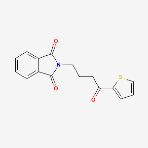 molecular formula C16H13NO3S B7849063 2-(4-Oxo-4-thiophen-2-ylbutyl)isoindole-1,3-dione 