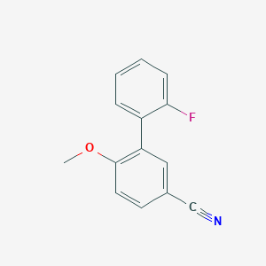 molecular formula C14H10FNO B7849129 2'-Fluoro-6-methoxy-[1,1'-biphenyl]-3-carbonitrile 