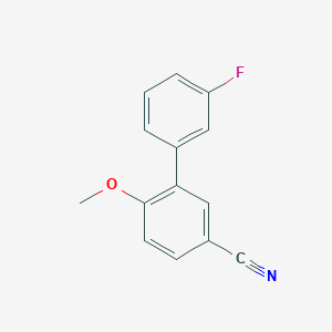 molecular formula C14H10FNO B7849133 3'-Fluoro-6-methoxy-[1,1'-biphenyl]-3-carbonitrile 
