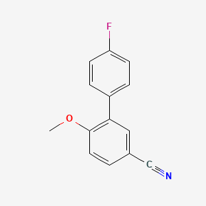 molecular formula C14H10FNO B7849134 4'-Fluoro-6-methoxy-[1,1'-biphenyl]-3-carbonitrile 