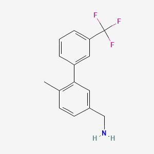molecular formula C15H14F3N B7849157 (6-Methyl-3'-(trifluoromethyl)-[1,1'-biphenyl]-3-yl)methanamine 