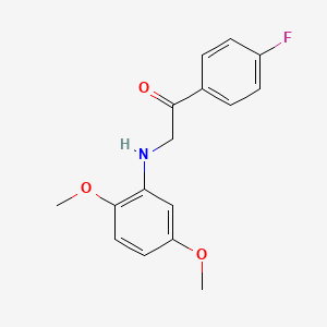 molecular formula C16H16FNO3 B7849162 2-[(2,5-Dimethoxyphenyl)amino]-1-(4-fluorophenyl)ethan-1-one 