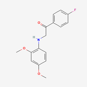 molecular formula C16H16FNO3 B7849168 2-[(2,4-Dimethoxyphenyl)amino]-1-(4-fluorophenyl)ethan-1-one 