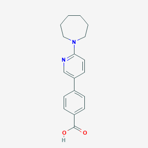 4-[6-(1-Azepanyl)-3-pyridyl]benzoic acid