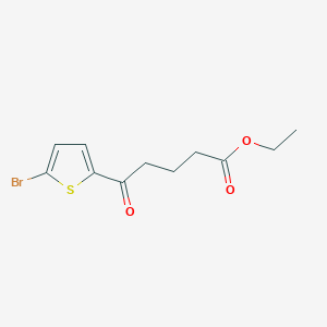 molecular formula C11H13BrO3S B7849186 Ethyl 5-(5-bromothiophen-2-yl)-5-oxopentanoate 