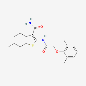 2-[[2-(2,6-Dimethylphenoxy)acetyl]amino]-6-methyl-4,5,6,7-tetrahydro-1-benzothiophene-3-carboxamide
