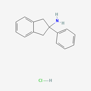 molecular formula C15H16ClN B7849227 2-phenyl-2,3-dihydro-1H-inden-2-amine hydrochloride 