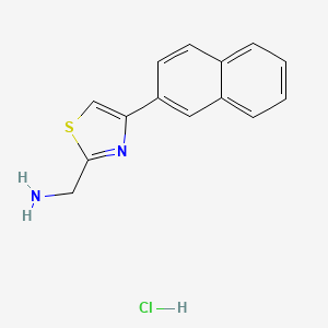 molecular formula C14H13ClN2S B7849231 (4-(Naphthalen-2-yl)thiazol-2-yl)methanamine hydrochloride 