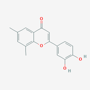 molecular formula C17H14O4 B7849254 2-(3,4-Dihydroxyphenyl)-6,8-dimethylchromen-4-one 