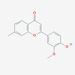 molecular formula C17H14O4 B7849271 2-(4-Hydroxy-3-methoxyphenyl)-7-methylchromen-4-one 