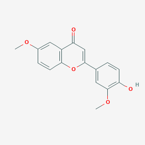 molecular formula C17H14O5 B7849282 2-(4-Hydroxy-3-methoxyphenyl)-6-methoxychromen-4-one 