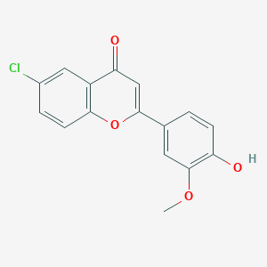 molecular formula C16H11ClO4 B7849289 6-Chloro-2-(4-hydroxy-3-methoxyphenyl)chromen-4-one 