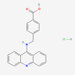 molecular formula C21H17ClN2O2 B7849337 4-[(Acridin-9-ylamino)methyl]benzoic acid;hydrochloride 