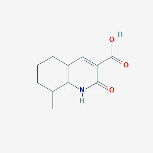 molecular formula C11H13NO3 B7849370 3-Quinolinecarboxylic acid,1,2,5,6,7,8-hexahydro-8-methyl-2-oxo- 