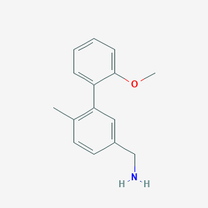molecular formula C15H17NO B7849383 (2'-Methoxy-6-methyl-[1,1'-biphenyl]-3-yl)methanamine 