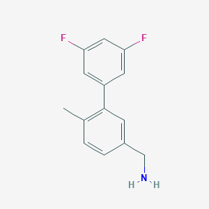 molecular formula C14H13F2N B7849401 [3-(3,5-Difluorophenyl)-4-methylphenyl]methanamine 