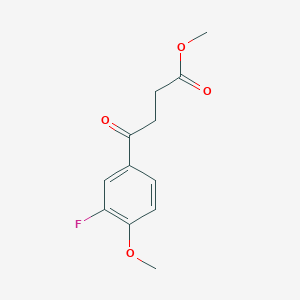 molecular formula C12H13FO4 B7849428 Methyl 4-(3-fluoro-4-methoxyphenyl)-4-oxobutyrate 