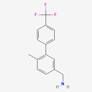 molecular formula C15H14F3N B7849455 (6-Methyl-4'-(trifluoromethyl)-[1,1'-biphenyl]-3-yl)methanamine 