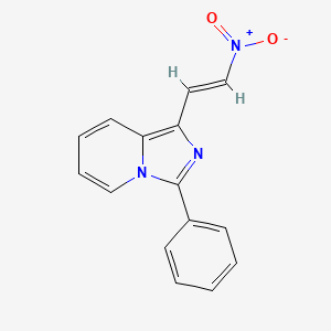 molecular formula C15H11N3O2 B7849462 1-[(E)-2-nitroethenyl]-3-phenylimidazo[1,5-a]pyridine 