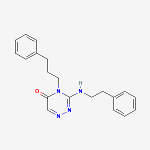 molecular formula C20H22N4O B7849463 3-(2-Phenylethylamino)-4-(3-phenylpropyl)-1,2,4-triazin-5-one 