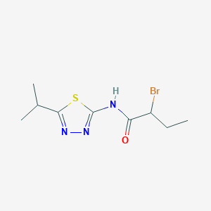 2-bromo-N-(5-propan-2-yl-1,3,4-thiadiazol-2-yl)butanamide