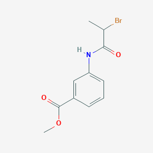molecular formula C11H12BrNO3 B7849476 Methyl 3-(2-bromopropanoylamino)benzoate 