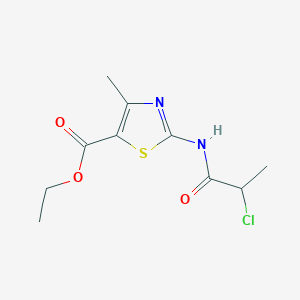 molecular formula C10H13ClN2O3S B7849482 Ethyl 2-[(2-chloropropanoyl)amino]-4-methyl-1,3-thiazole-5-carboxylate 