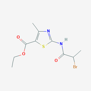 Ethyl 2-(2-bromopropanoylamino)-4-methyl-1,3-thiazole-5-carboxylate