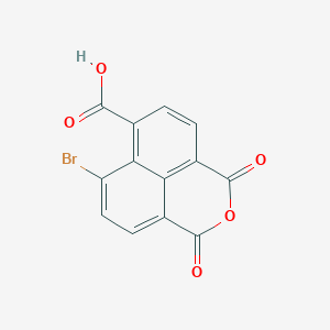molecular formula C13H5BrO5 B7849502 10-Bromo-2,4-dioxo-3-oxatricyclo[7.3.1.05,13]trideca-1(12),5(13),6,8,10-pentaene-8-carboxylic acid 