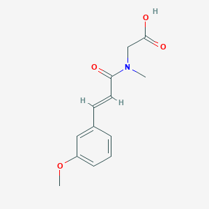 molecular formula C13H15NO4 B7849514 2-[[(E)-3-(3-methoxyphenyl)prop-2-enoyl]-methylamino]acetic acid 