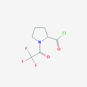 molecular formula C7H7ClF3NO2 B7849674 2-Pyrrolidinecarbonyl chloride, 1-(trifluoroacetyl)- CAS No. 92076-92-1
