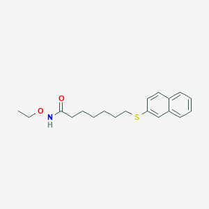 molecular formula C19H25NO2S B7849682 N-ethoxy-7-(naphthalen-2-ylsulfanyl)heptanamide 