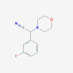 molecular formula C12H13FN2O B7849774 4-Morpholineacetonitrile, alpha-(3-fluorophenyl)- CAS No. 66549-02-8