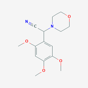 molecular formula C15H20N2O4 B7849778 2-(Morpholin-4-yl)-2-(2,4,5-trimethoxyphenyl)acetonitrile 