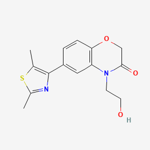 molecular formula C15H16N2O3S B7849815 6-(2,5-Dimethyl-1,3-thiazol-4-yl)-4-(2-hydroxyethyl)-1,4-benzoxazin-3-one 
